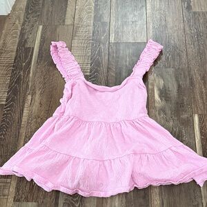 Altar'd State Pink Ruffled-Strap Tiered Tank Top